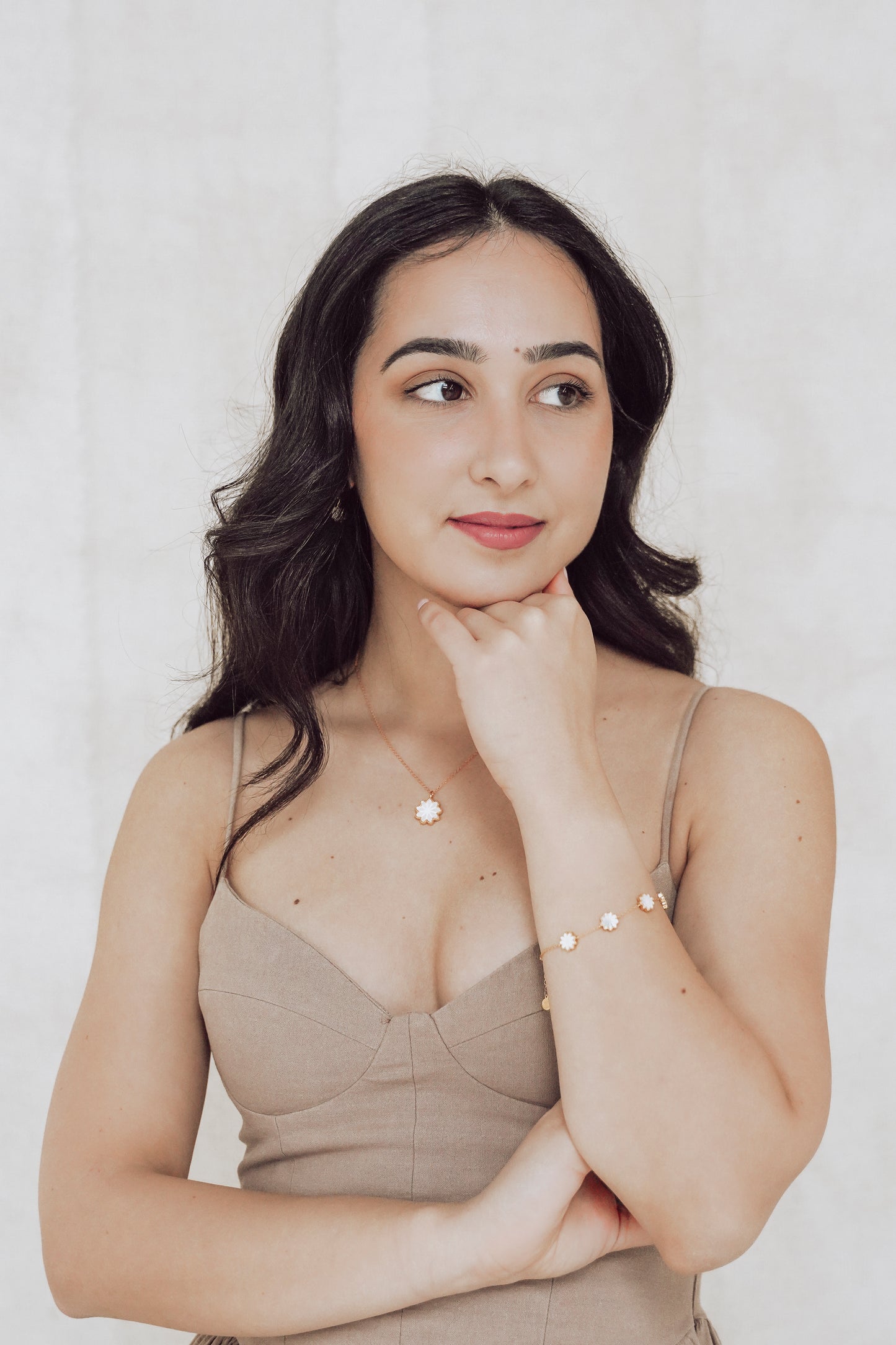 Nine-Pointed Star Mother of Pearl Necklace