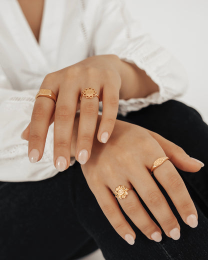 Nine-Pointed Star Ring