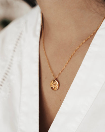 Ringstone Oval Badge Necklace