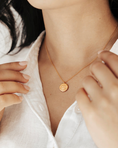 Greatest Name Oval Badge Necklace