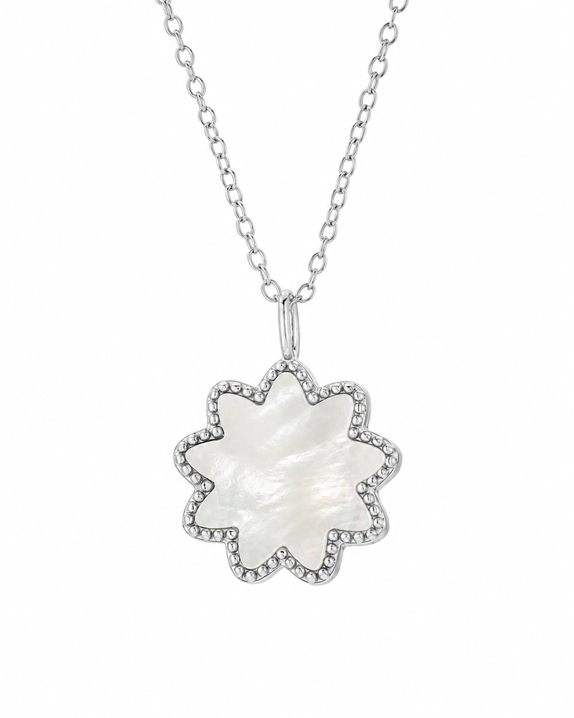 Nine-Pointed Star Mother of Pearl Necklace