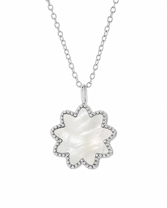 Nine-Pointed Star Mother of Pearl Necklace