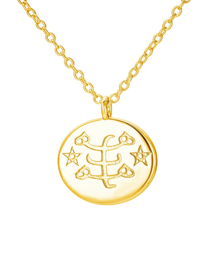 Ringstone Oval Badge Necklace