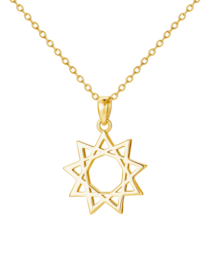 Nine-Pointed Star Pendant Necklace