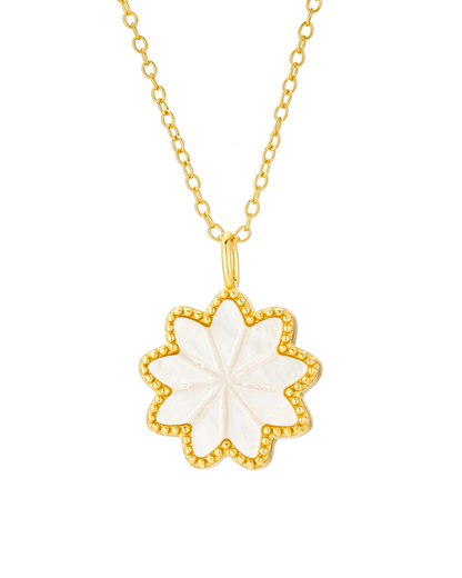 Nine-Pointed Star Mother of Pearl Necklace