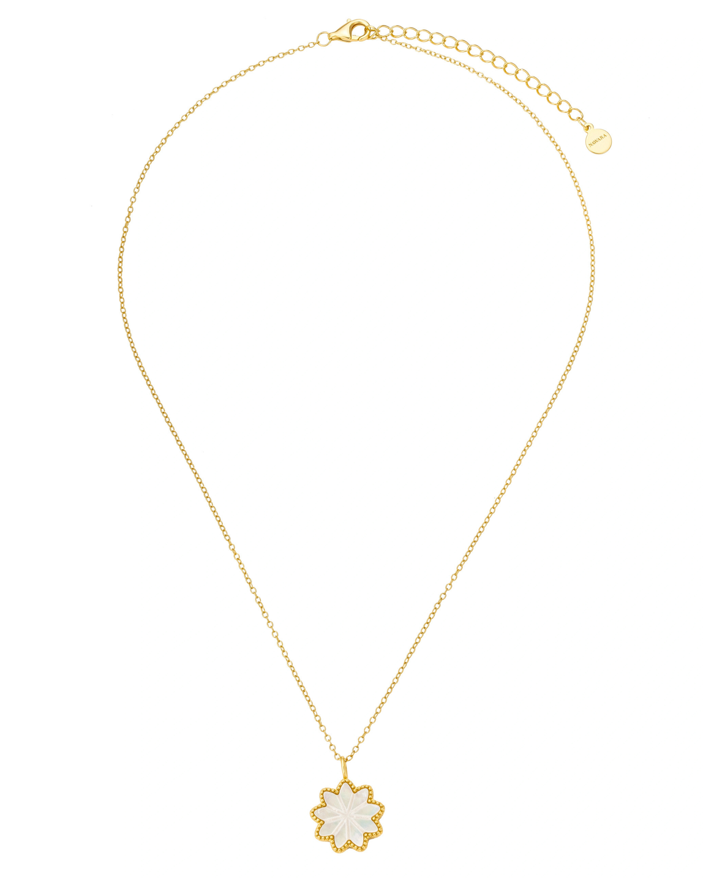 Nine-Pointed Star Mother of Pearl Necklace
