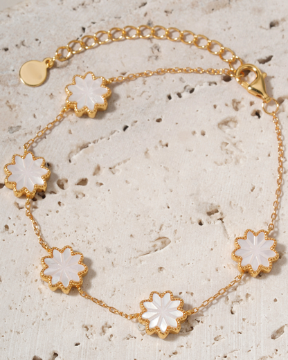 Nine-Pointed Star Mother of Pearl Bracelet