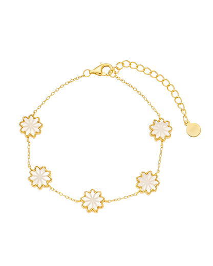 Nine-Pointed Star Mother of Pearl Bracelet